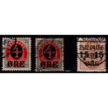 1901-02. Danmark. Provisorier. 